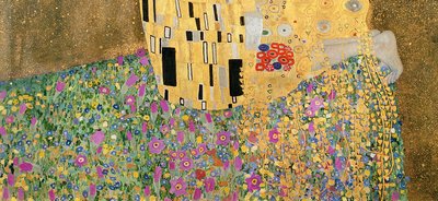 El Beso, 1907-08 (detalle) de Gustav Klimt
